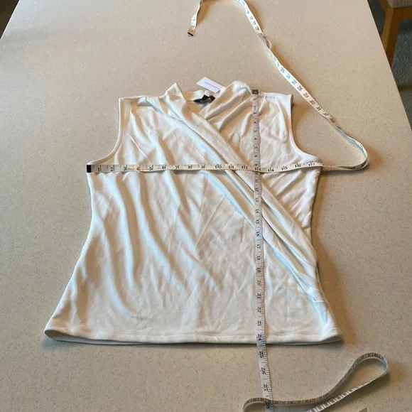 Banana Republic NWT Cream Wrap Effect Blouse Women Size M - Picture 8 of 9